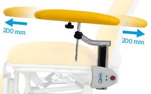 Kreslo na odber krvi Vario D-Trend 1180AP pojazdné, hydraulicky nastaviteľná výška