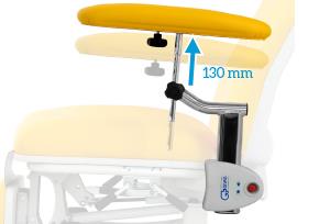 Kreslo na odber krvi Vario D-Trend 1180AP pojazdné, hydraulicky nastaviteľná výška