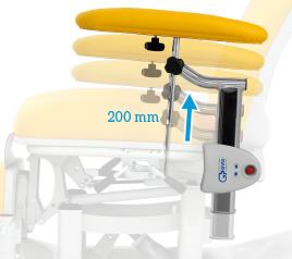 Kreslo na odber krvi Vario D-Trend 1180AP pojazdné, hydraulicky nastaviteľná výška