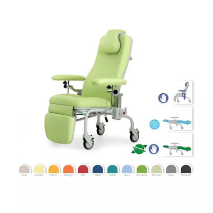 Kreslo na odber krvi Relax 1164AP pevná výška, pojazdné