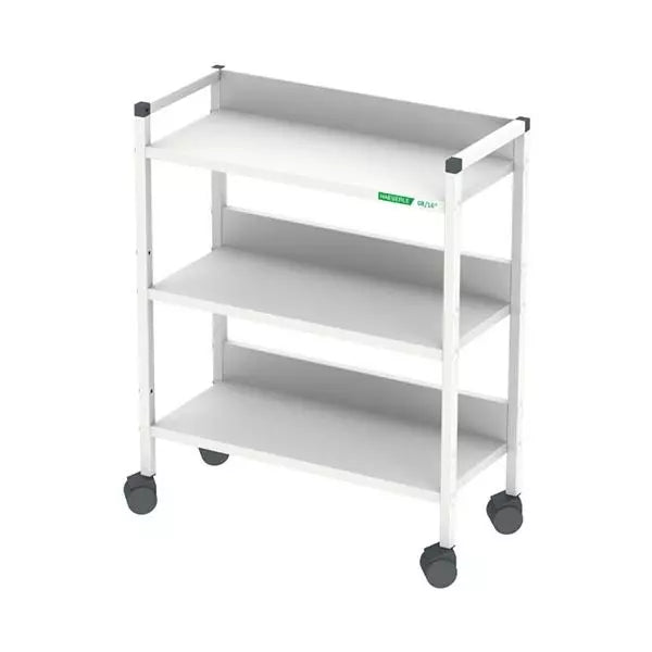 Vozík s 3 poličkami a nástavcom, šírka 49 cm