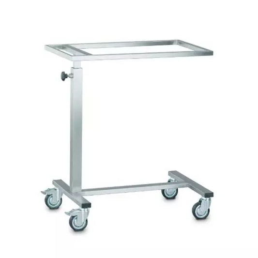 OP príručný vozík 627 x 400 x 715 - 1200 mm z nerezu, výškovo nastaviteľný