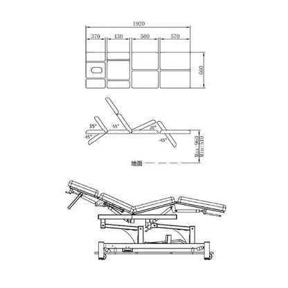 Terapeutické lehátko EL 10 Osteo, 8-dielne