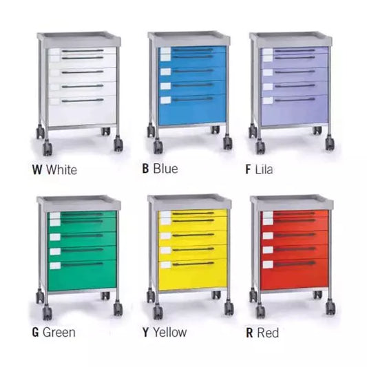 Ošetrovací nerezový vozík 1650PF s príslušenstvom