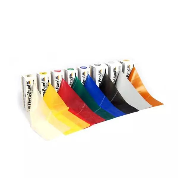 THERA-BAND® 5,5 m – Cvičebné gumy s rôznymi stupňami odporu