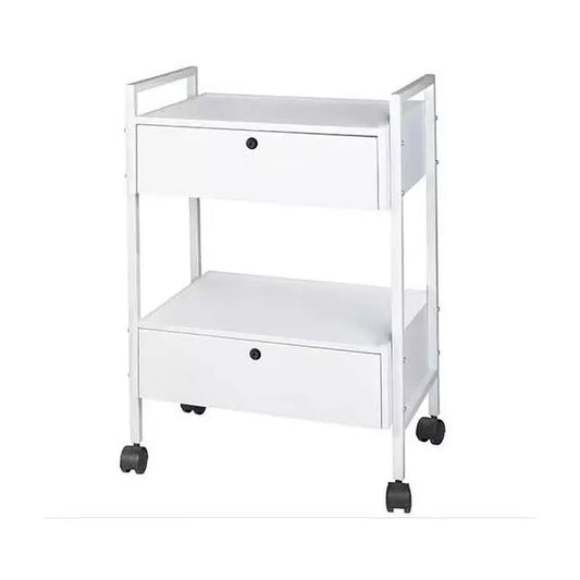 Pojazdný vozík s 2 zásuvkami a 2 poličkami